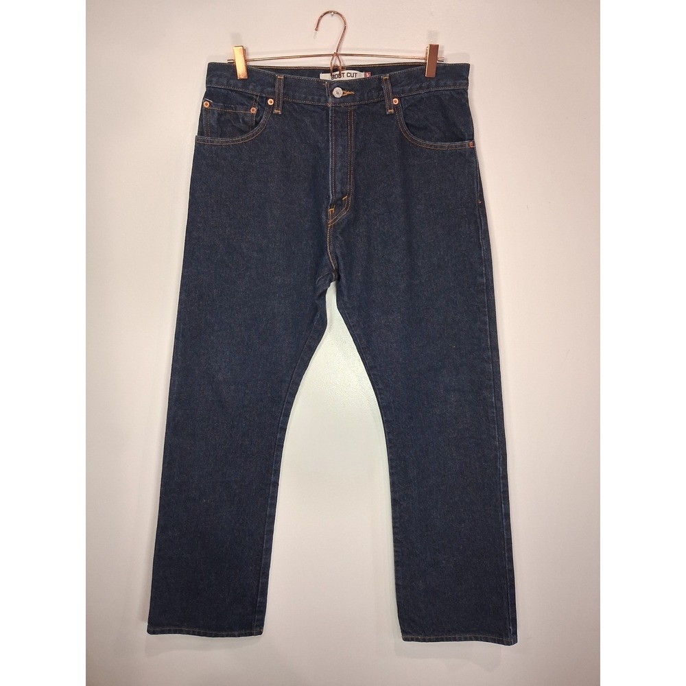 Levis 517 Mens Dark Indigo Bootcut Jeans W34 L32 100% Cotton Denim 00517-0216